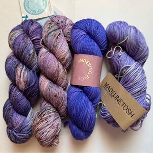 4 skein purple bundle dk/worsted.  See description and pics